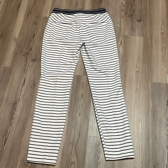 Zara Basic Womens Blue White Striped Pants Trousers Anke Length Causal Size S - Picture 3 of 13